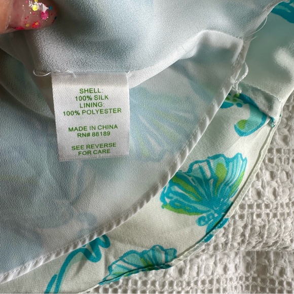 Lilly Pulitzer Whistler Silk Dress in Gold Digger Print size 00 - Picture 6 of 8